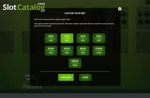 Скрин2. Casino Patience (Oryx) слот