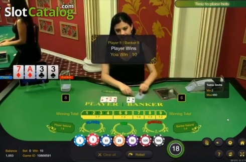 Скрин3. Knockout Baccarat Live Casino слот