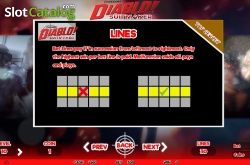 Скрин7. Codename Diablo Suitmaker слот