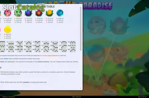 Скрин7. Dragons Paradise слот