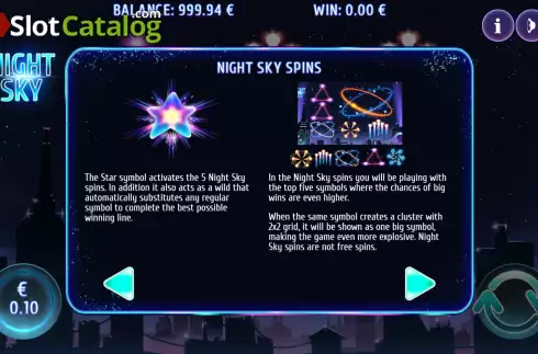 Скрин4. Night Sky слот