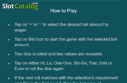 Скрин5. Dice Hi Lo (PG Soft) слот