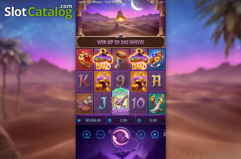 Скрин2. Genie's 3 Wishes слот