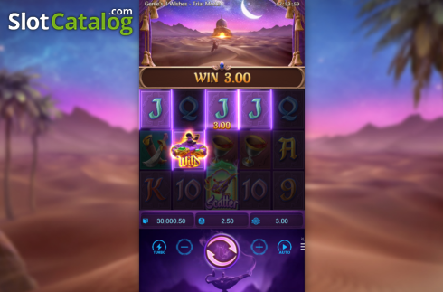 Скрин3. Genie's 3 Wishes слот