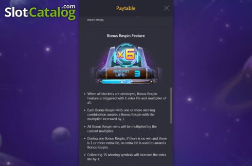 Скрин6. Galactic Gems слот