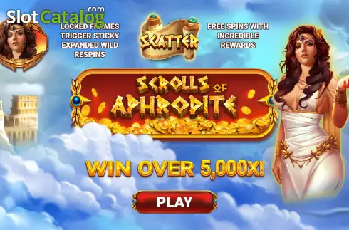 Скрин2. Scrolls of Aphrodite слот