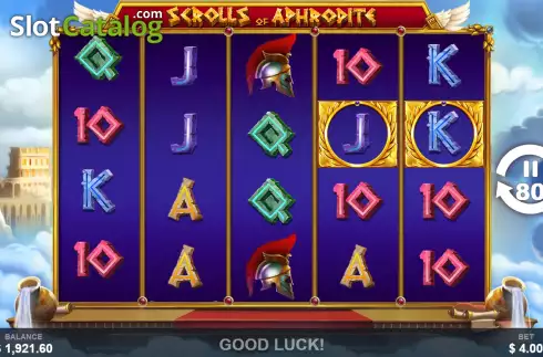 Скрин3. Scrolls of Aphrodite слот