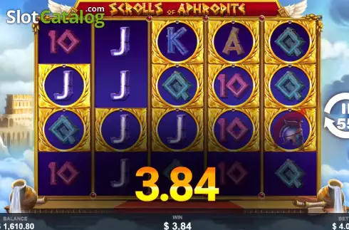 Скрин4. Scrolls of Aphrodite слот