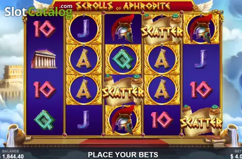 Скрин9. Scrolls of Aphrodite слот