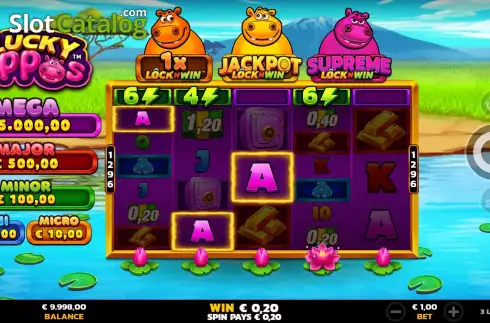 Скрин4. 3 Lucky Hippos слот