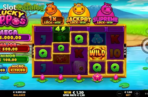 Скрин5. 3 Lucky Hippos слот