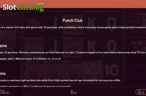 Скрин6. Punch Club слот