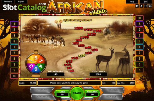 Скрин5. African Wildlife слот