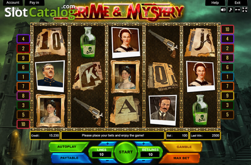 Скрин2. Crime and Mystery слот
