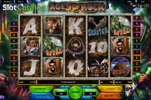 Скрин2. Ages of Rock (Platin Gaming) слот