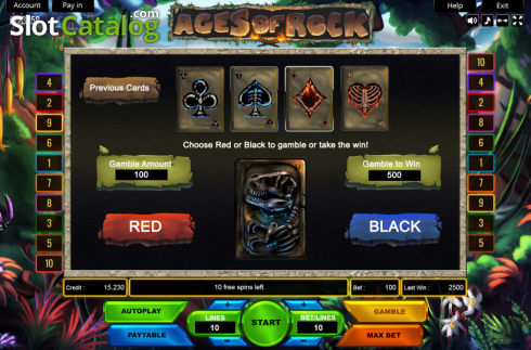 Скрин4. Ages of Rock (Platin Gaming) слот
