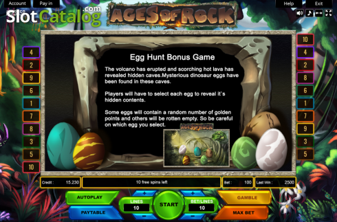 Скрин6. Ages of Rock (Platin Gaming) слот