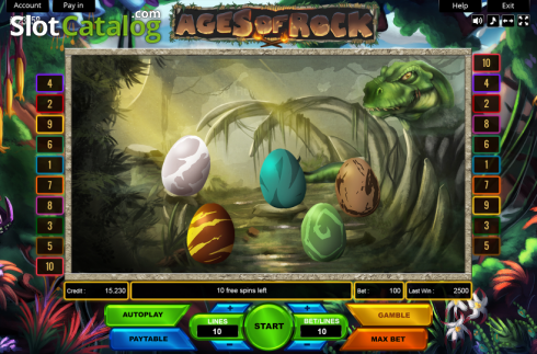 Скрин7. Ages of Rock (Platin Gaming) слот