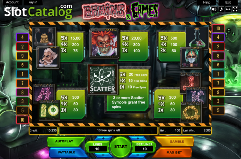 Скрин3. Brains and Games слот