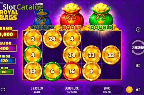 Скрин3. 3 Royal Bags слот