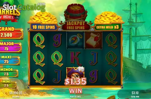 Скрин3. Barrels of Riches слот