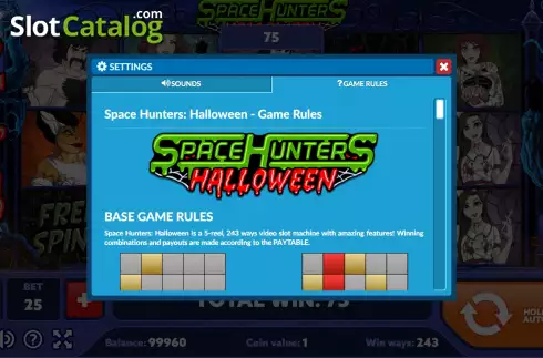 Скрин9. Space Hunters Halloween слот