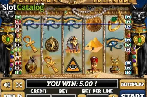Скрин3. Pharaohs Treasure (PlayPearls) слот