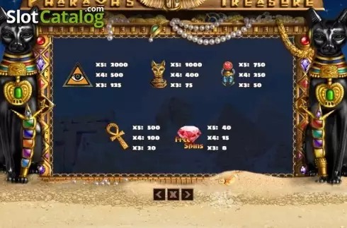 Скрин4. Pharaohs Treasure (PlayPearls) слот