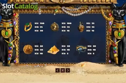 Скрин5. Pharaohs Treasure (PlayPearls) слот