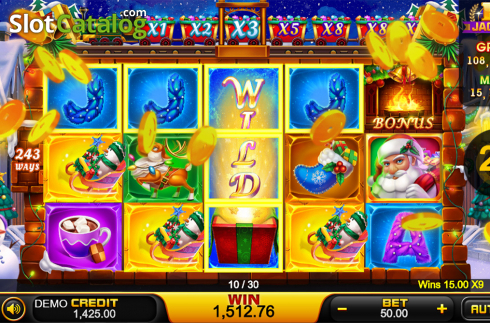 Скрин8. Christmas Express слот