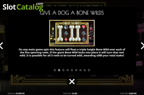 Скрин8. Doggie Diamonds слот