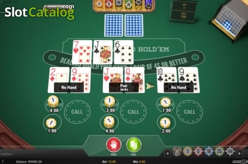 Скрин3. 3 Hand Casino Hold'Em (Play'n Go) слот