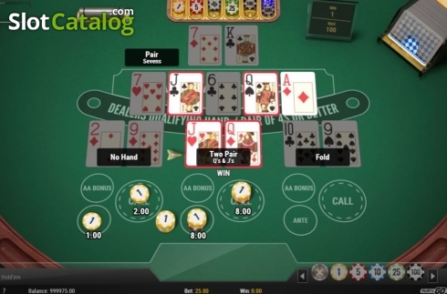 Скрин4. 3 Hand Casino Hold'Em (Play'n Go) слот