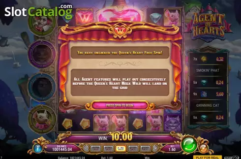Скрин8. Agent of Hearts слот