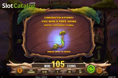 Скрин8. Lion Saga Odyssey слот