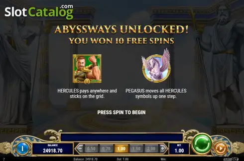 Скрин9. 13th Trial Hercules Abyssways слот