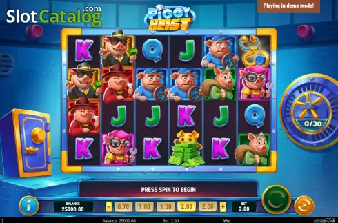 Скрин2. Piggy Heist слот