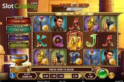 Скрин2. Book of Dead GO Collect слот