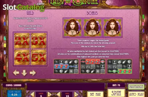 Скрин6. Lady of Fortune слот