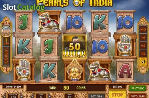Скрин4. Pearls of India слот