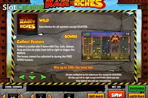 Скрин5. Rage to Riches слот