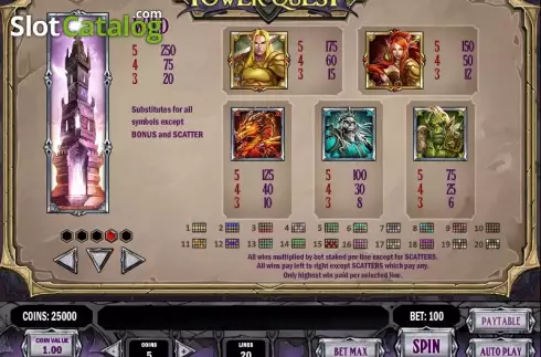 Скрин9. Tower Quest слот