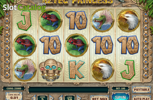 Main game. Aztec Princess (Play'n Go) слот