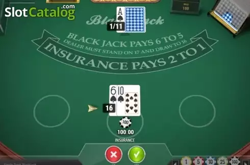 Скрин3. Single Deck Blackjack MH слот