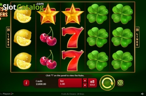 Скрин2. Fruits & Clovers 20 lines слот