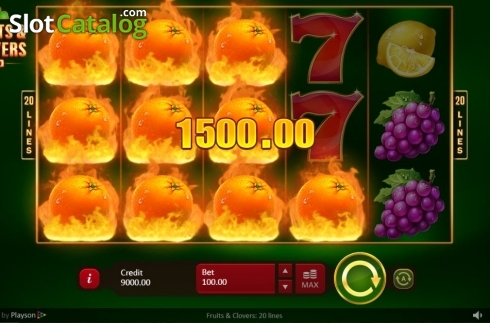 Скрин3. Fruits & Clovers 20 lines слот