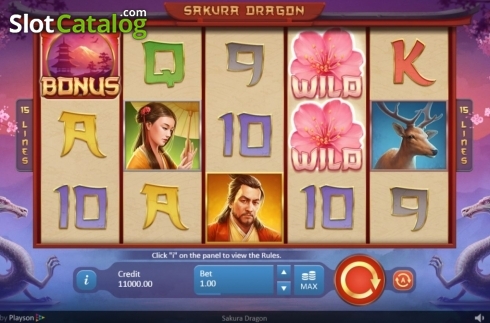 Скрин2. Sakura Dragon слот