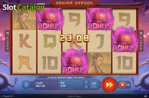 Скрин5. Sakura Dragon слот