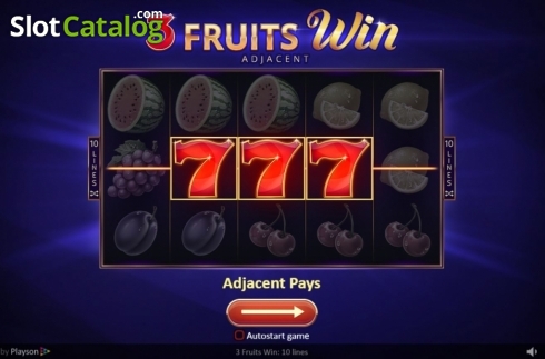 Скрин2. 3 Fruits Win: 10 lines слот