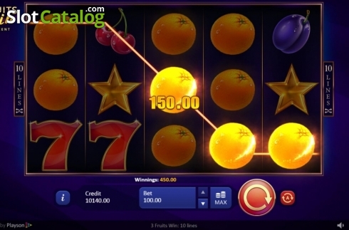 Скрин6. 3 Fruits Win: 10 lines слот